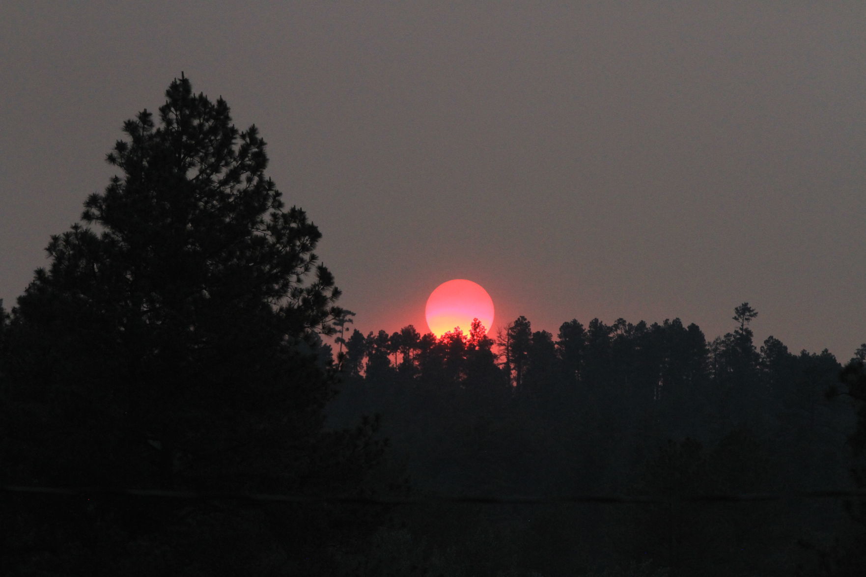 Smoky sunset